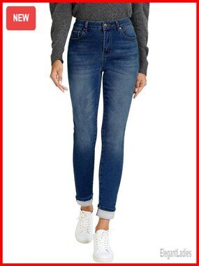 Fleece Lined High Waisted Skinny Jeans Sherpa Winter Jeggings Warm Denim